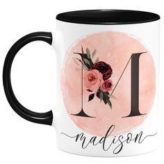 PRICES MAY VARY. ❤️ PERFECT GIFT: Remarkable gift idea for mother, father, couples or long-distance relationships which is a cute gift to show your beloved one that love is everywhere even in the little things around him or her. 🎁 CHRISTMAS GIFT FOR WOMEN: Our personalized coffee mug is a remarkable gift for women, especially for mom, sister, and girlfriend. It is a unique gift idea to empress her and to show her your love. 💐 BEAUTIFUL FLORAL DESIGN: Our personalized initial coffee mug comes w Beautiful Cursive Fonts, Mug Christmas Gifts, W Initial, Custom Coffee Cups, Gifts For Girlfriend, Customised Mugs, Initial Name, Mug Christmas, Personalized Coffee Mugs