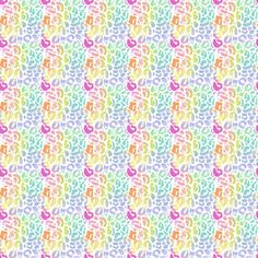 an abstract pattern with many colors and shapes on the surface, in pastel shades