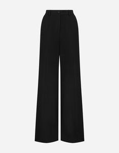 Flared wool gabardine pants: Black High-waisted Front slant pockets Welt pockets on the rear Belt loops Inner leg: 90 cm Hem: 27.5 cm Concealed front zipper and button fastening The model is 175 cm tall and wears a size IT 40 Made in Italy Office Pants Women, Gabardine Pants, Woman Pants, Office Pants, Black Office, Black Trousers, Pants Black, Flare Pants, Welt Pockets