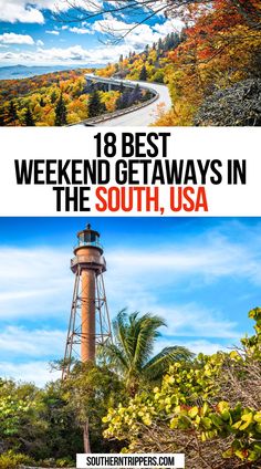 18 Best Weekend Getaways in the South, USA Weekend Getaways In The South, Weekend Getaway Ideas