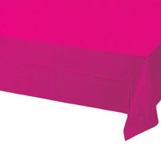 a bright pink tablecloth on a white background