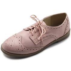 PRICES MAY VARY. Manmade Material Lace Up Oxfords Low Heel Shoes Heel Height: 0.7" Origin: Made in China Pioneer Shoes Woman, Patsy Shoes, Two Tone Flats, Pink Oxford Shoes, Formal Uniform, Sofft Shoes, Shoes Heel, Black Oxfords, Oxford Heels