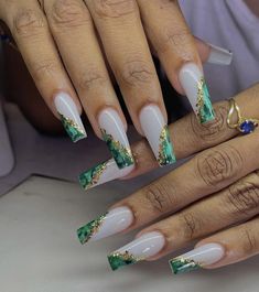 St Patricks Nail Designs, March Nails Ideas, Saint Patrick Nail, Emerald Nails, March Nails, St Patricks Day Nails