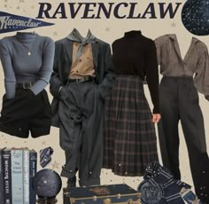 House Dark Academia, Dark Academia Fits, Ravenclaw Outfit, Academia Aesthetic Outfit, Hogwarts Outfits, Dark Academia Outfits, Dark Academia Outfit, Academia Clothes, Academia Outfits