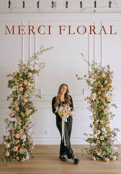 Wedding pillars, broken wedding arch, broken arch, wedding arch, ceremony arch, floral arch, wedding planning ideas, engaged, utah wedding, spring wedding inspiration, 2023 bride, 2024 wedding, destination florist, utah florist, elopement florist. Flower Arch For Wedding Ceremony, 2024 Wedding Theme, Arch Florals, Wedding Flower Arch, Orange Weddings, Photography Studio Decor, Entrance Arch, Floral Arches, Wedding Altar