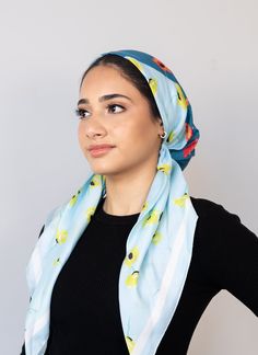 Our TUK Headscarf comes in different styles. We have it in Square, Triangle,  Light Grip, Pre Tie Adjustable and Pre Tie Open Back. Square: TUK Square Scarf collection is made of lightweight, breathable cotton blend that has a slight grip to it. Measured by 100cm by 100cm, these scarves can be customized to fit any headsize- simply fold the square scarf into a triangle and put it on! Tutorials on how to tie your TUK square headscarf and style it are up on our Instagram (@tie_ur_knot) and Tiktok Triangle Light, Scattered Flowers, Ladies Head Scarf, Scarf Collection, Head Scarf Styles, Face Drawing Reference, Delicate Flower, Head Covering, Multiple Color