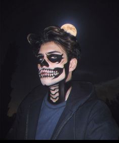 Halloween Skeleton Makeup, Holloween Makeup, Benji Krol, Skeleton Makeup, Cool Makeup Looks, Halloween Men, Emo Makeup, Male Makeup