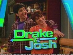 two young men standing next to each other in front of a tv screen with the words drake and joseph on it