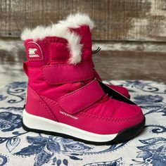 Sorel Whitney Ii Strap Boot New In Box! Waterproof / Insulated Color: Cactus Pink Size: Toddler 7 Pink Sorel Boots, Color Cactus, Boot Straps, Sorel Shoes, Rain And Snow Boots, Snow Boots, Kids Shoes, Cactus, Kids Shop