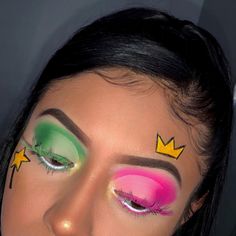 Cosmo And Wanda Makeup Look, Wanda Makeup Fairly Odd Parents, Fairly Odd Parents Baby Shower Theme, Wanda Fairly Odd Parents Makeup, Fairly Odd Parents Birthday Party, Cosmo Wanda Gender Reveal, Cosmo Or Wanda Gender Reveal, Fairly Off Parents Costume, Fairly Odd Parents Tattoo