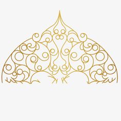 an ornate gold pattern on a white background