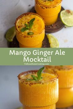 Mango Ginger Ale Mocktail | Refreshing drinks recipes, Drink recipes nonalcoholic, Recipes