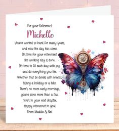 Butterfly Clock, Card Butterfly, United Kingdom, Clock, Greeting Cards, Pet Supplies