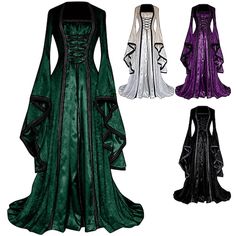 Hemline / Train:Long Length; Season:All Seasons; Gender:Women's; What's in the box:Dress; Types:Prom Dress; Holiday:Halloween,Carnival,Masquerade; Style:Retro Vintage,Medieval,Renaissance; Occasion:Ren Faire,LARP,Party; Material:Velvet; Age Group:Adults'; Characters:Pirate,Viking,Gentlewoman,Noblewoman; Cosplay Works:Valhalla; Sleeve Type:Flare Cuff Sleeve; Listing Date:08/31/2023; Clothing Length:null; Bust:null; Shoulder Width:null Ren Faire Dress, Vampire Dress, Vestidos Retro, Womens Cosplay, Medieval Costume, Medieval Dress, Dress Halloween Costume, Vestidos Vintage, Gothic Dress