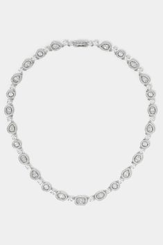 RADIANT FULL COLLAR CZ NECKLACE IN RHODIUM PLATING. Cz Necklace, Cz Stone, White Metal, Base Metal, Diamond Necklace, Cubic Zirconia, Gold Necklace, Special Occasion, Fine Jewelry