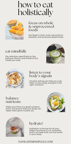 How to Eat Holistically Healthy Eating Benefits, Holistic Meal Plan, Holistic Meal Prep, Holistic Diet Plan, Holistic Lifestyle For Beginners, Holistic Mami, Holistic Health Aesthetic, Holistic Cooking, Food Positive