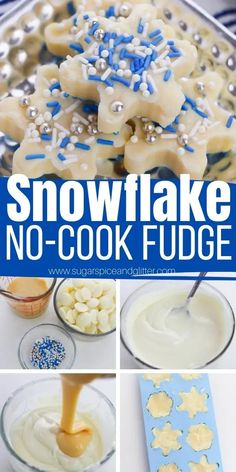 snowflake no - cook fudge recipe for kids to make and enjoy with