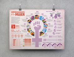 a poster hanging on the wall with people's hands and symbols in different colors