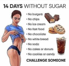 14days Challenge, No Sugar Challenge, Sugar Challenge, Sugar Diet, Quick Workout Routine, Makanan Diet, Workout Tips, Teen Life, Stubborn Fat