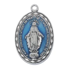 Blue Miraculous Pewter Medal with 18 Chain Mary The Mother Of Jesus, Religion And Spirituality, Tarot Card Tattoo, Card Tattoo, Miraculous Medal, Elegant Necklace, Elegant Necklaces, Style And Grace, Tarot Card