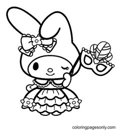 Printable My Melody, My Melody Coloring Pages, My Melody Coloring, Melody Coloring Pages, Farm Animal Coloring Pages