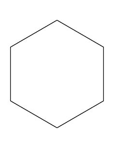 the hexagonal structure is shown in black and white, with no lines on it