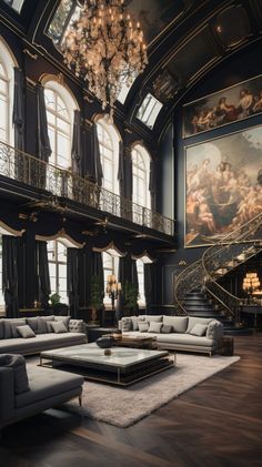 Baroque Interior Design Hotel Suite Interior Design, Modern Kitchen Black, Black And Wood Kitchen, Baroque House, Fantasy House Interior, Classic Rooms, Baroque Interior Design, French Mansion, Mediterranean Bedroom