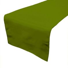 a green table cloth on a white background