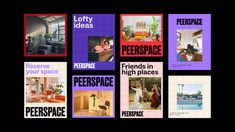 a collage of pictures with words and images on them that say perspace