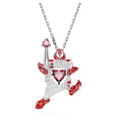 In celebration of Disney’s classic tale, this whimsical pendant is made for joyful styling. The rhodium-plated design features an animated playing card, adorned with red and clear crystals, with a dancing heart-shaped Swarovski Zirconia at the center. Worn on a delicate chain, the piece includes an elongation with a single Swarovski Zirconia. A perfect way to express your playful side. Two Worlds Collide, Short Pendant Necklace, Worlds Collide, Love Board, Bracelet Tennis, Pink Watch, Disney Things, Blue Watches, Two Worlds