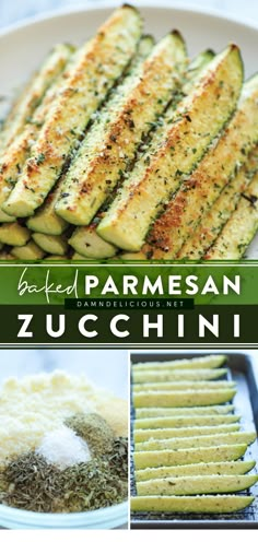 BAKED PARMESAN ZUCCHINI Baked Parmesan Zucchini, Zucchini Sticks, Zucchini Recipe, Vegetable Side Dishes Recipes, Parmesan Zucchini, Side Dishes Recipes, Makanan Diet, Health Dinner Recipes, Veggie Dishes