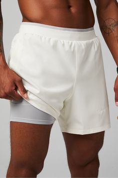 The Fundamental Short II Lined 5in FL2 white male Activewear >> Mens >> Bottom >> Shorts >> Lined Shorts regular Running 4-Way Stretch/Anti-Static/Anti-Stink/External Pockets/Hidden Pockets/Lined/No-Roll Waistband/Sweat Wicking White Athletic Running Shorts For Summer, White Short-leg Athletic Shorts For Running, White Bottoms With Built-in Shorts For Running, White Running Bottoms With Built-in Shorts, Mens Gym Shorts, Raise The Bar, Tennis Shorts, Mens Tennis, Training Shorts