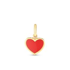 14k Yellow Gold Mini Red Enamel Heart Charm | Richard Cannon Jewelry Valentine's Day Heart Charm Enamel Jewelry, Valentine's Day Enamel Heart Charm Jewelry, Red 14k Gold Jewelry For Valentine's Day, Yellow Gold Enamel Heart Charm Jewelry, Valentine's Day Yellow Gold Pendant Charms, 14k Yellow Gold Charms For Valentine's Day, 14k Gold Charms For Valentine's Day Gift, Red Heart-shaped Enamel Jewelry, Red Charms For Valentine's Day