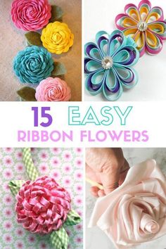 15 easy ribbon flower crafts for kids to make