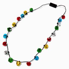 Christmas Bells Light-Up Necklace | Claire's US Christmas Necklaces, Eye Drawing Tutorials, Christmas Necklace, Toy Bags, Fashionable Jewelry, Christmas Vibes, Black Necklace, Jewelry And Accessories, Christmas Jewelry