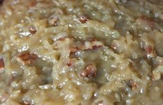 closeup of macaroni and cheese with nuts