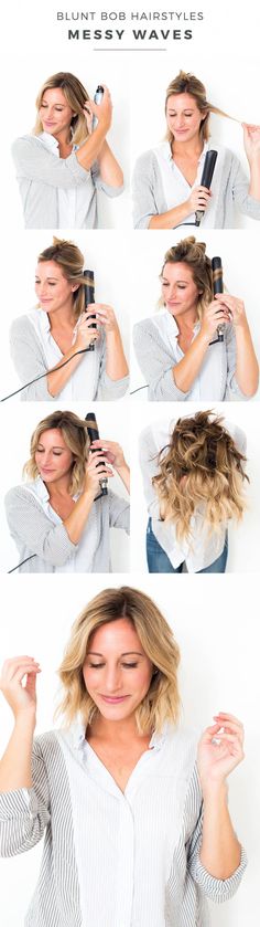 Lob Ideas, Bob Wavy, Dunner Wordend Haar, Messy Bob Hairstyles, Hair Blond, Wavy Lob, Corte Bob, Medium Bob Hairstyles