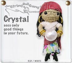 String Doll Keychain Crystal Keychain, Keychain Clip