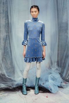 Luisa Beccaria - Fall 2023 Ready-to-Wear https://www.vogue.com/fashion-shows/fall-2023-ready-to-wear/luisa-beccaria/slideshow/collection#48 Fall 2023 Ready To Wear, 2023 Ready To Wear Collection, Luisa Beccaria, 2023 Ready To Wear, Fall 2023, Fashion Show Collection, Italian Fashion, Blue Fashion, Fashion Collection