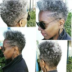 Fade Bob Haircut Women, Natural Grey Short Hairstyles, Grey Tapered Natural Hair, Short Natural Gray Hair For Black Women, Grey Natural Hair Black Women, Short Grey Hair Black Women, Natural Gray Hair Over 50 Black Women, Natural Tapered Cut