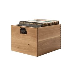 Milk crates are for milk, not records. The Dovetail Record Crate is made in America from solid wood and holds up to 75 of your favorite vinyl records in a simple and sleek design. Box Symbol, Store Vinyl Records, Music Home Decor, Record Crate, Record Shelf, Lp Storage, Record Stand, Music Stands, Storage Decor