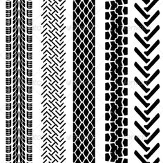 tire treads in different styles and sizes