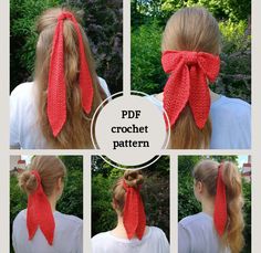 the instructions for how to tie a crochet bow in two different ways,