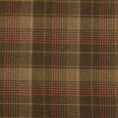 a brown and red plaid fabric