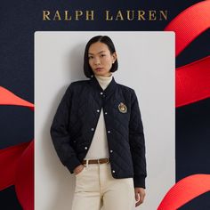 Lauren Ralph Lauren’s sophisticated take on the quintessential bomber jacket is defined by a diamond-quilted pattern a satin-like finish and Lauren’s signature crest patch. This style is designed with an insulated construction and a water-resistant shell to keep you dry and warm. Quilted Pattern, Patch Quilt, Lauren Ralph Lauren, Bomber Jacket, Jackets & Coats, Ralph Lauren, Water Resistant, Satin, Clothes For Women