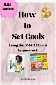 the cover of how to set goals using the smart goal framework, with an image of a