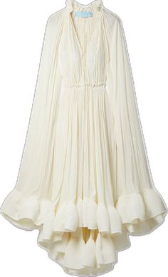 Lanvin Dress, Ethereal Dress, Ruffle Midi Dress, Crepe Dress, Plunging Neckline, Model Dress, Lanvin, Women Collection, Ruffles