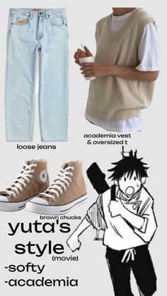 Anime Inspired Outfits Men, Jujutsu Kaisen Outfit Ideas, Yuji Outfit, Jujutsu Kaisen Inspired Outfits, Outfits Inspired By Anime Characters, Anime Outfits Men, Anime Character Outfits, Jujutsu Kaisen Outfits, Yuta Outfit