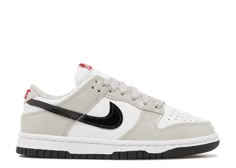 Wmns Dunk Low 'Light Iron Ore Black' - Nike - DQ7576 001 - light iron ore/black/white/university red | Flight Club Cute Shoes For Everyday, Womens Nike Dunks Low, Light Iron Ore Dunk, Women’s Nike Dunks, Staple Shoes For Women, Low Dunks Women, Casual Nike Shoes, Womens Dunks, Nike Sbs