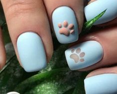 15 Hermosos diseños de uñas inspirados en tu perrito Cat Nail Designs, Cat Nail Art, Christmas Nails Acrylic, Cat Nails, Short Nail Designs, Beauty Nail, Dog Paw